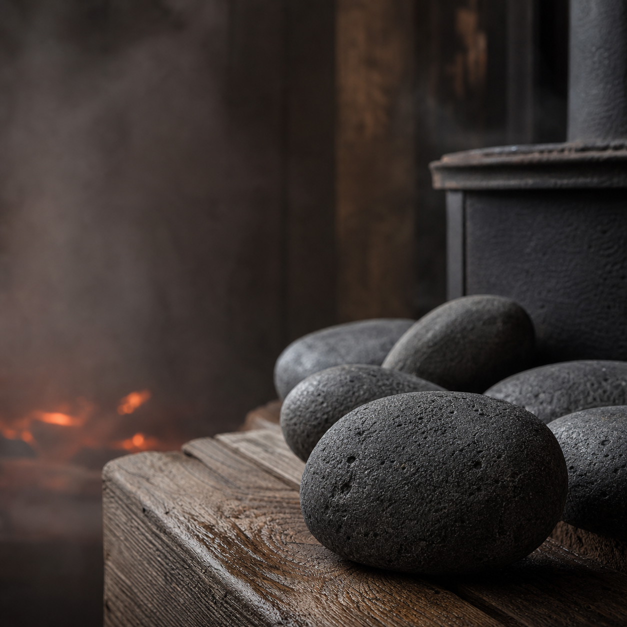 Premium rounded St. Croix basalt sauna stones